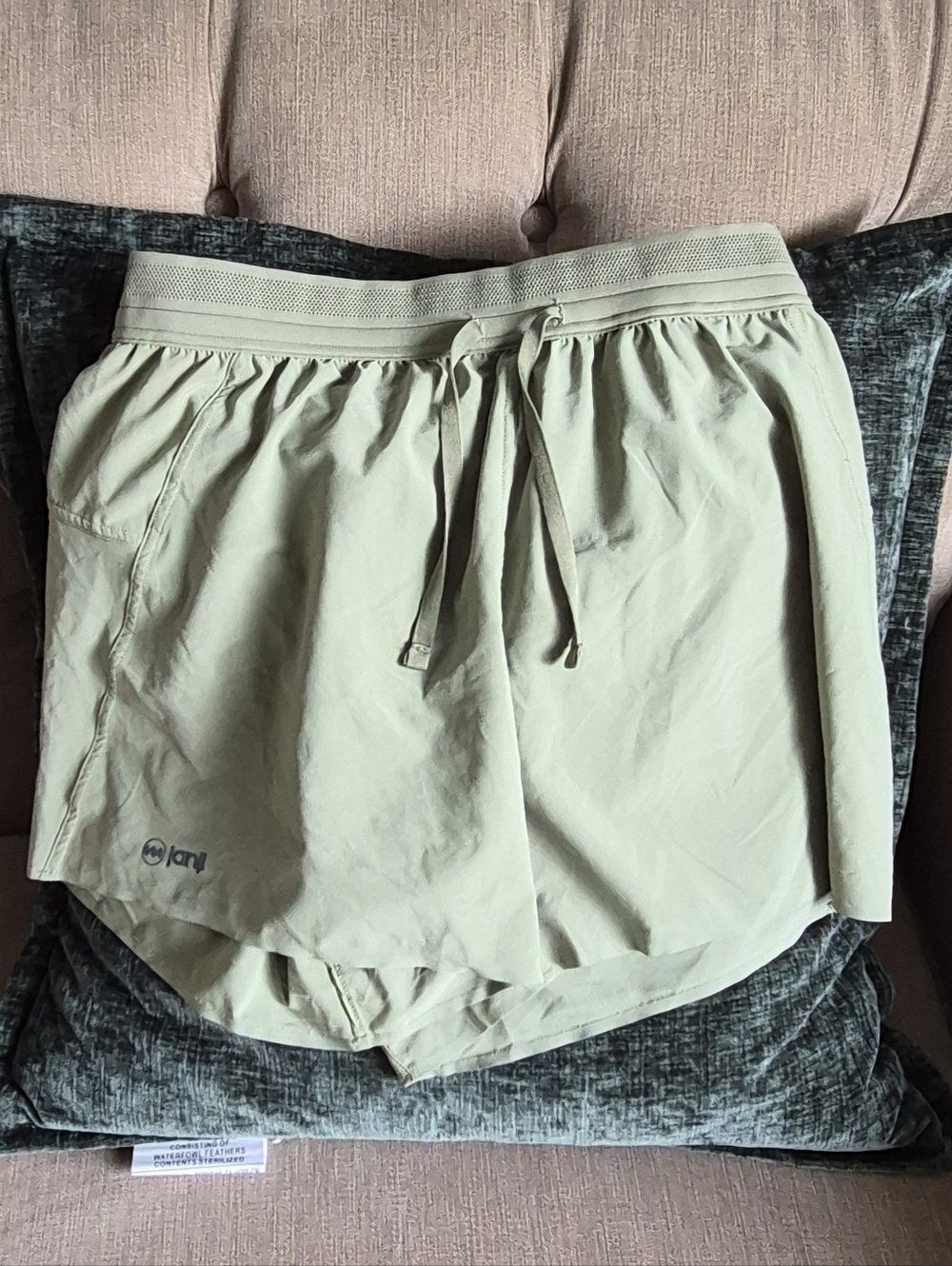 Janji Men's AFO 5" Middle Run Shorts Glacial Green Lightweight, Lined - Picture 6 of 15
